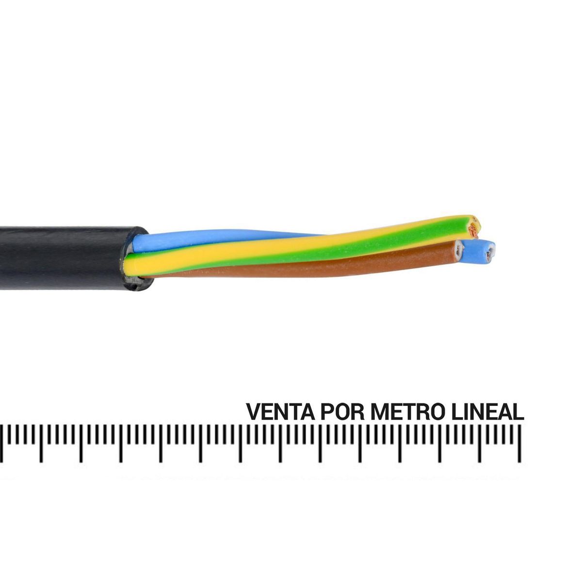 ELFLE - Cordón H05W 4x2,5 mm2 Negro