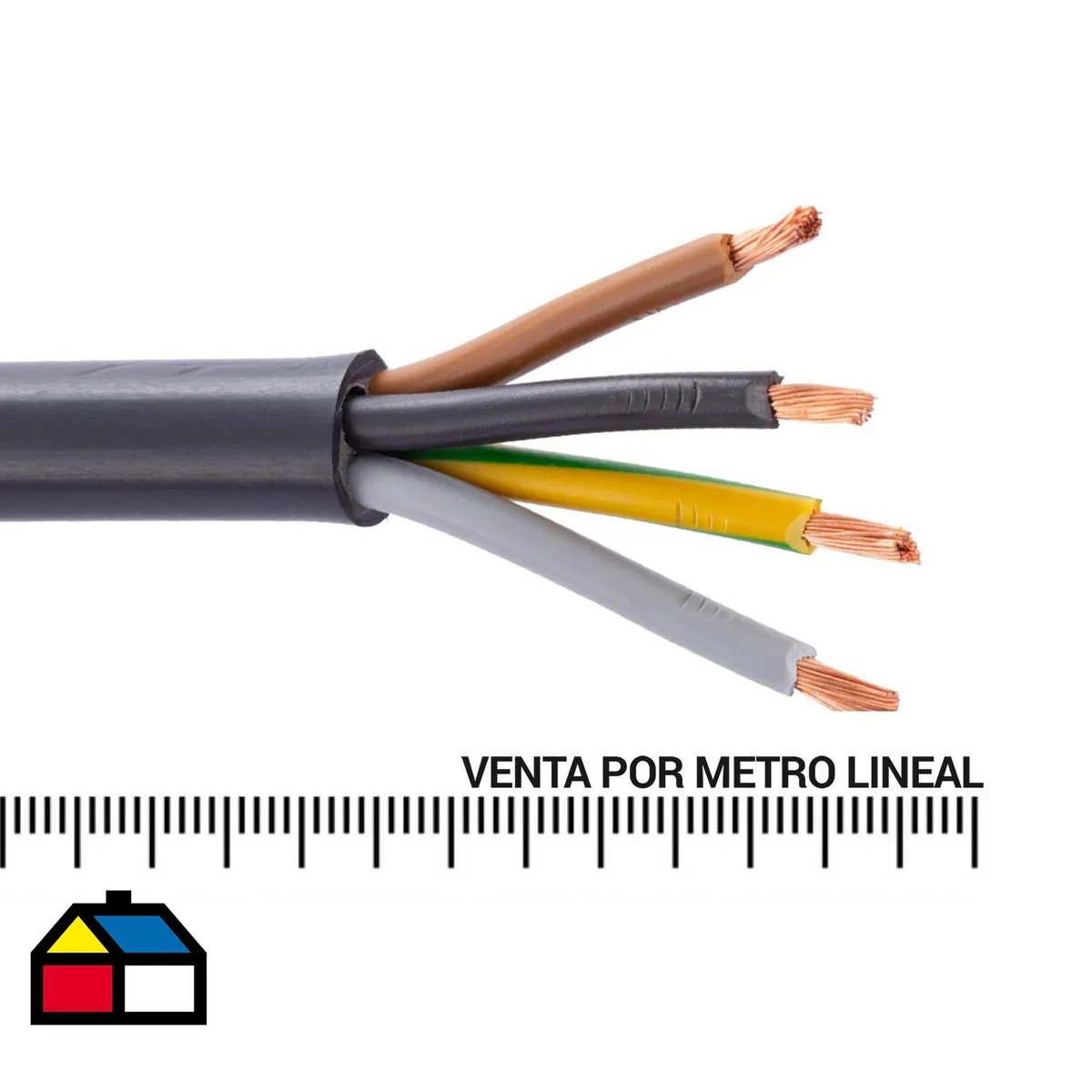 ELFLE - Cordón H05W 4x4 mm2 Negro