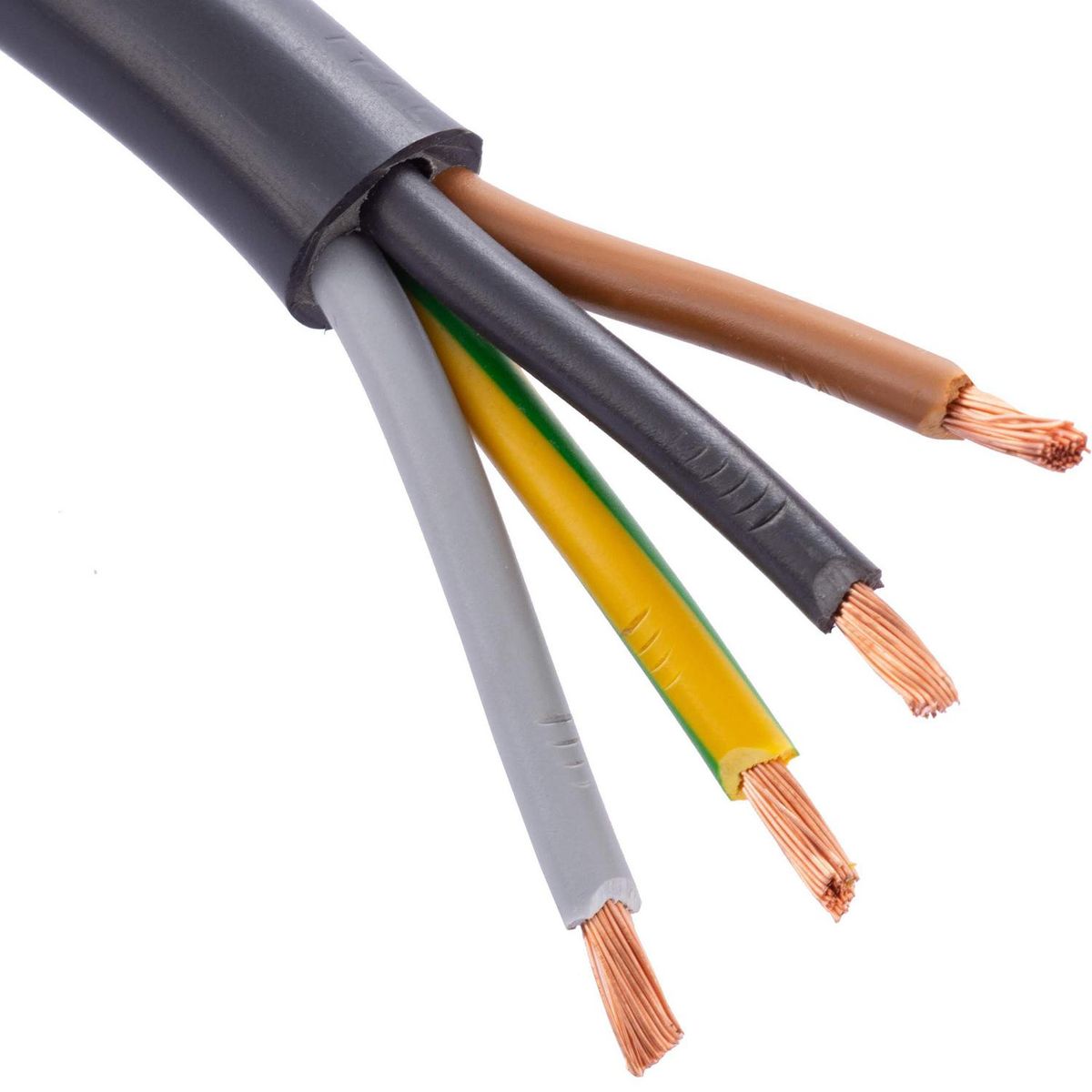 ELFLE - Cordón H05W 4x4 mm2 Negro