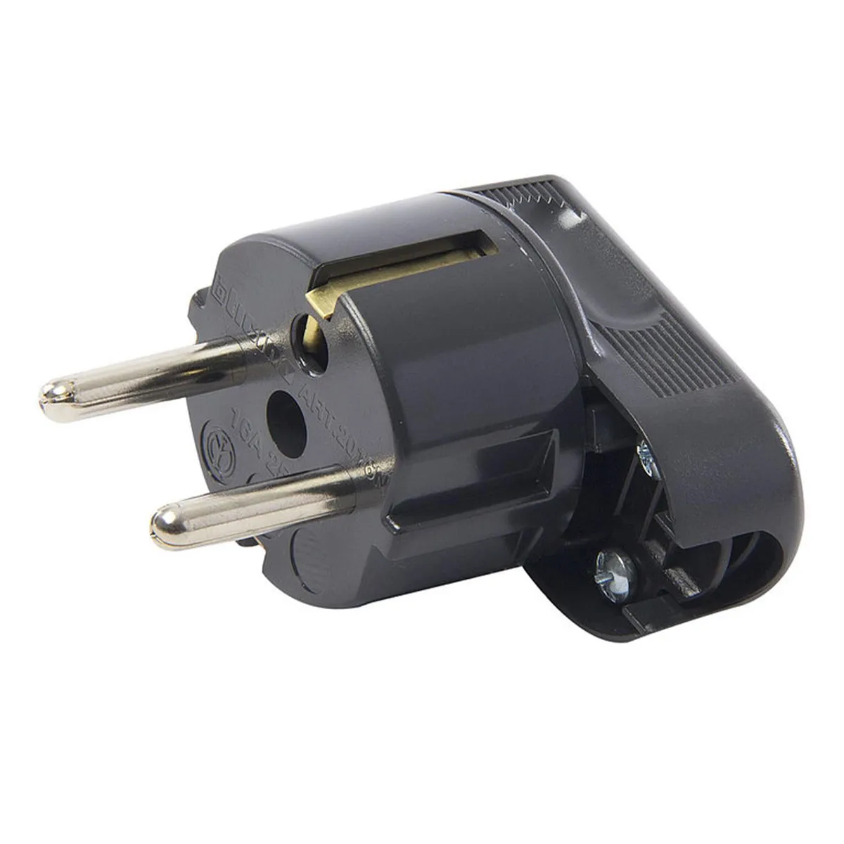 BTICINO - Enchufe macho volante schuko 2p+t 16 A Negro