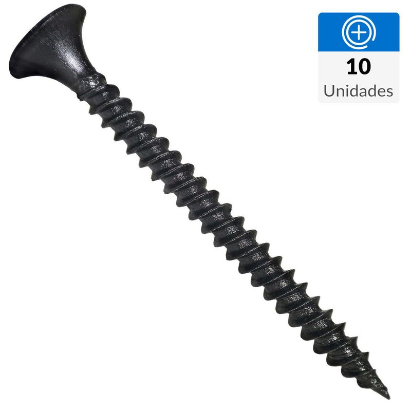 FIXSER - Tornillo Autoperforante Cabeza Phillips Yeso-Cartón 2-1/4 " 6 mm 10 Unidades