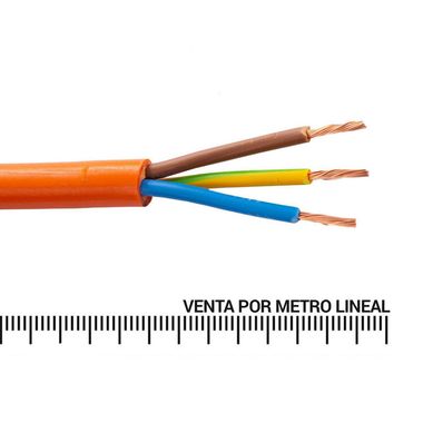 Cordn 3x0,75 mm2 Metro Lineal Naranjo