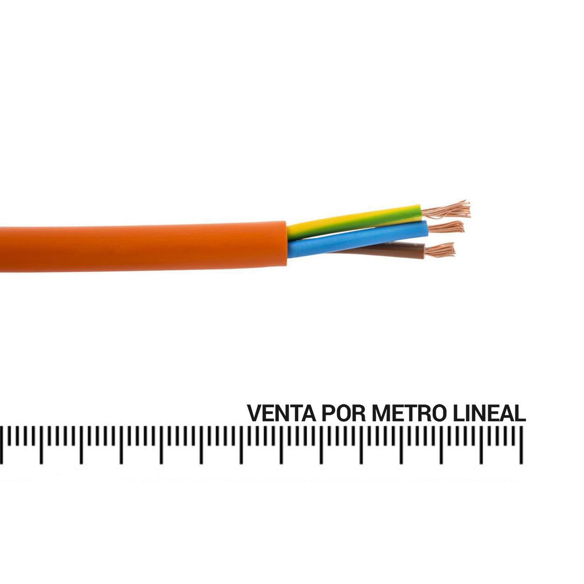 ELFLE - Cordón H05VV-F 3x1,5 mm2 Naranjo
