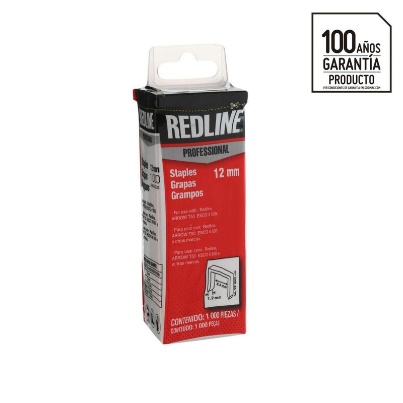 REDLINE - Grapa 12 mm 1000 unidades