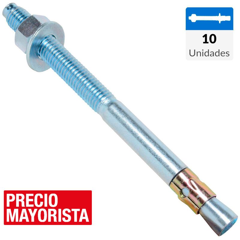 FIXSER - Perno anclaje 5/8 x 8 10 unidades