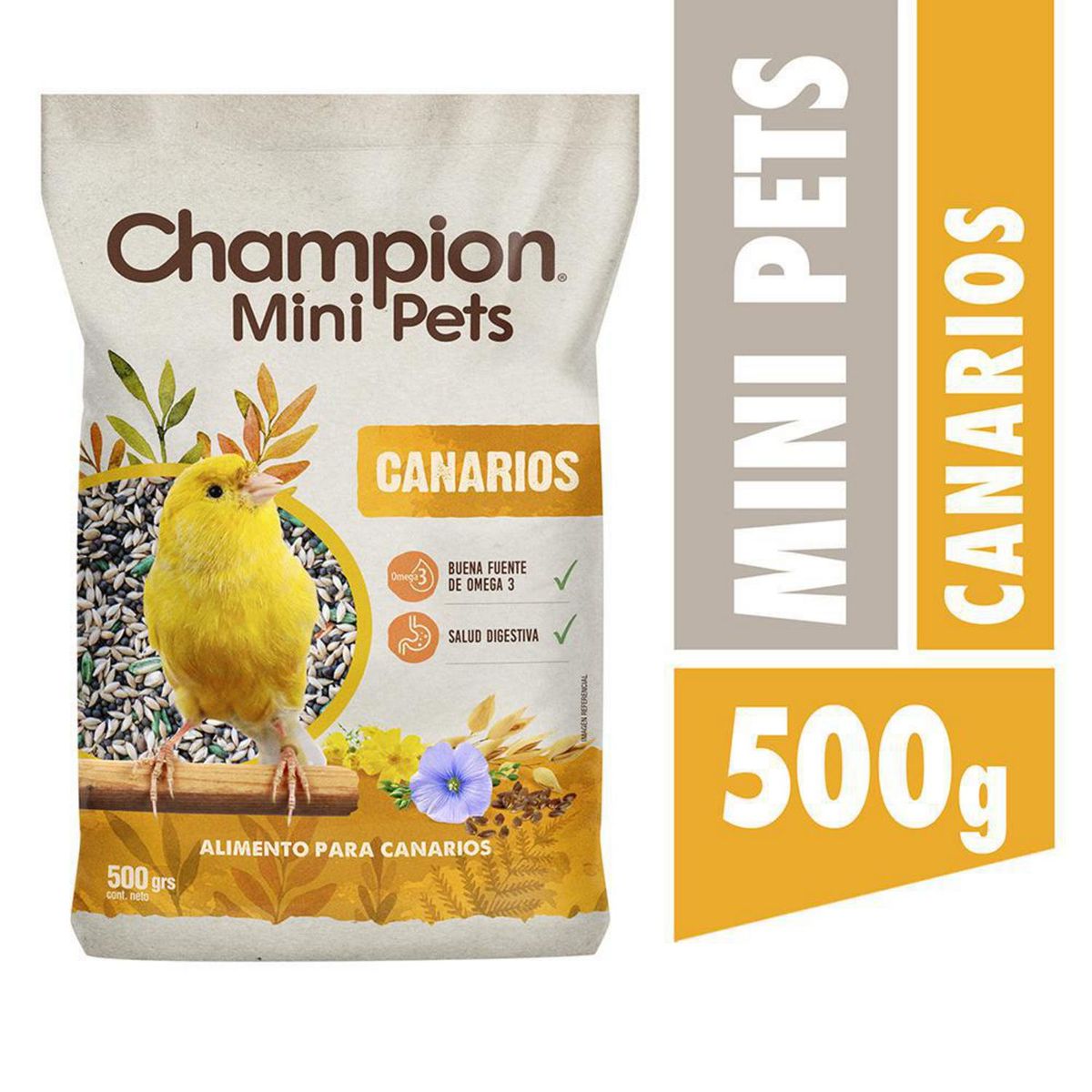 CHAMPION MINI PETS - Alimento para Ave Todas las edades Variadas Semillas 0.5 kg