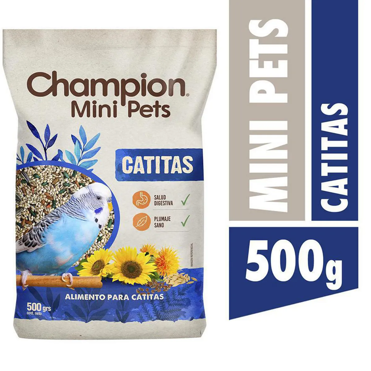 CHAMPION MINI PETS - Alimento para Ave Adulto Variadas Semillas 0.5 kg
