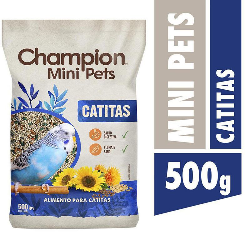 CHAMPION MINI PETS - Alimento para Ave Adulto Variadas Semillas 500 gr