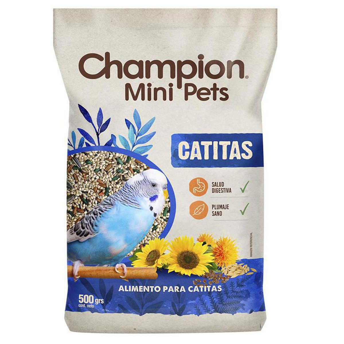 CHAMPION MINI PETS - Alimento para Ave Adulto Variadas Semillas 0.5 kg