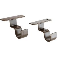 Set De Soportes Para Barra De Cortina 25 Mm 2 Unidades Óxido