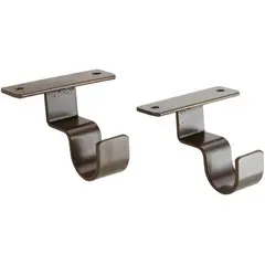 FERRATO - Set de soportes para barra de cortina 25 mm 2 unidades óxido