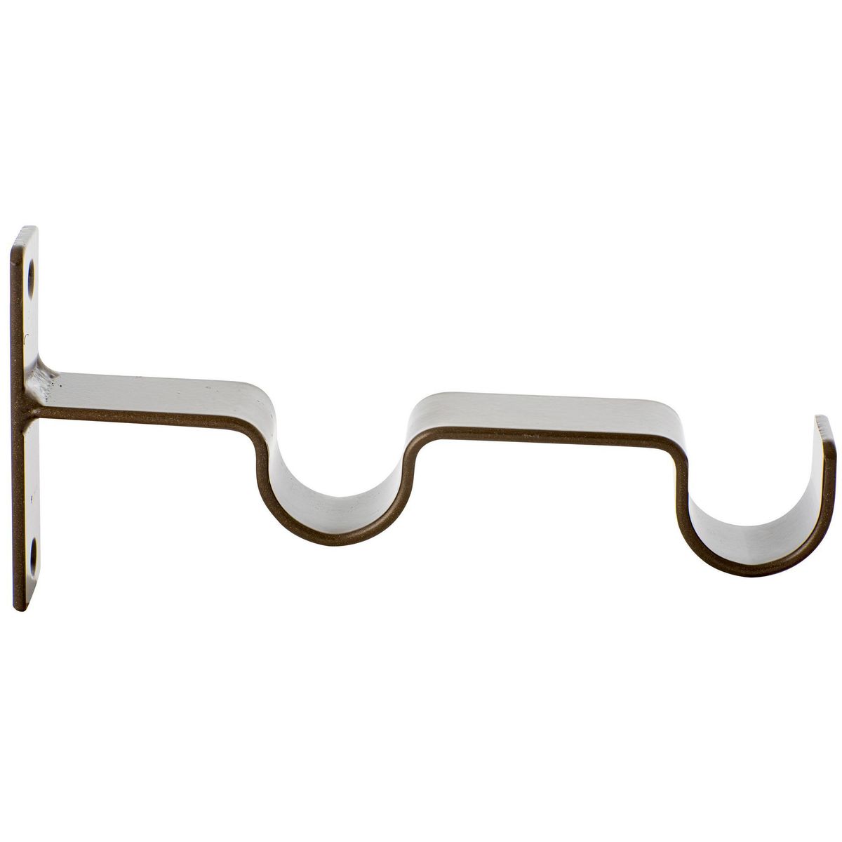 FERRATO - Set de soportes para barra de cortina 25 mm 2 unidades óxido