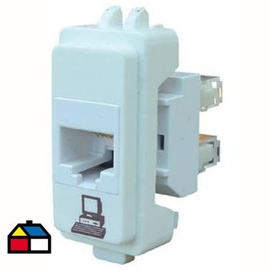 Mdulo conector de datos RJ45 blanco Genesis