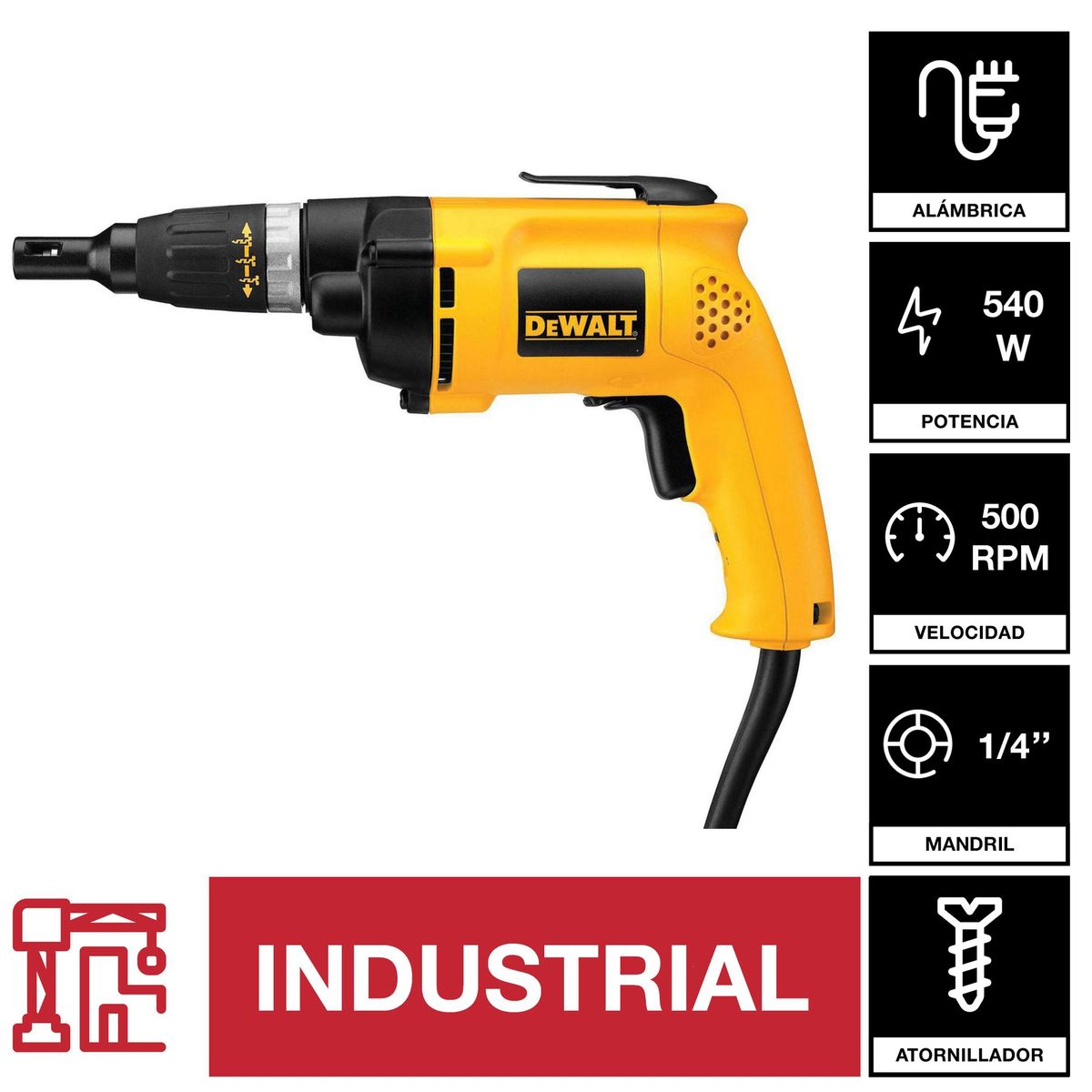 DEWALT - Atornillador eléctrico 540W