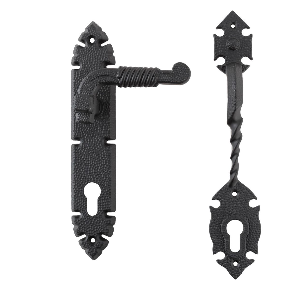 POLI - Cerradura Cerradura de acceso Manilla Embutida Negro 