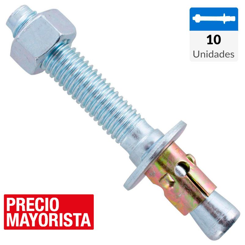 FIXSER - Perno anclaje 1/2 x 3 3/4 10 unidades
