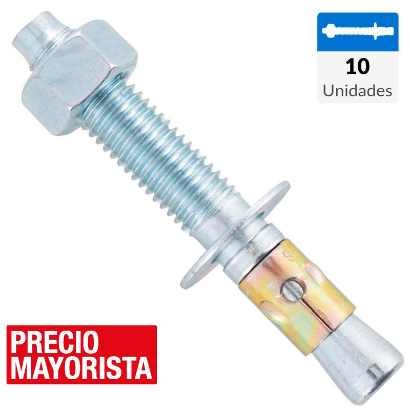 FIXSER - Perno anclaje 5/8 x 4 1/2 10 unidades