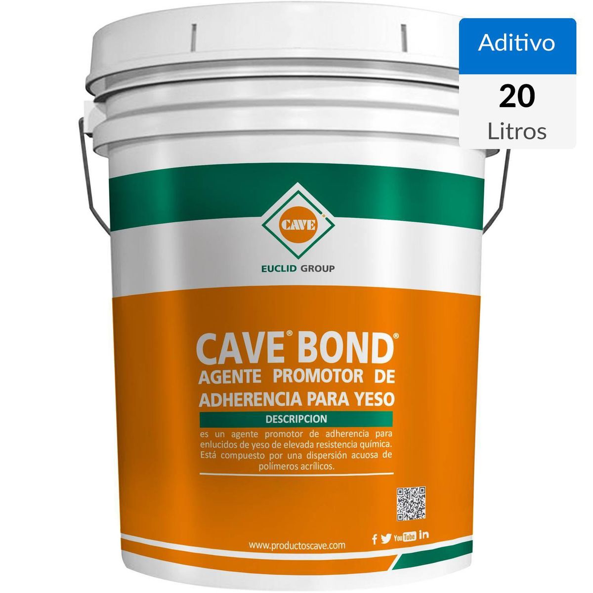 CAVE - Tineta 20 lt. Cave Bond, Aditivo adherencia
