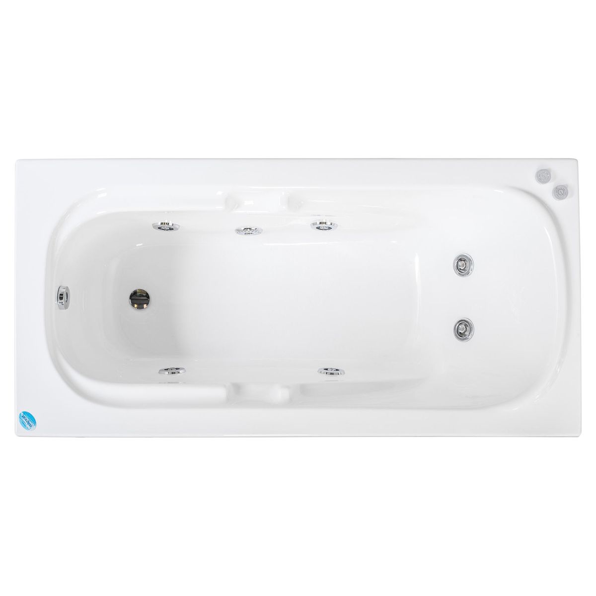 NORGLAS - Tina 172cm x 84cm  hidromasaje Mykonos 6 jets derecha norglas