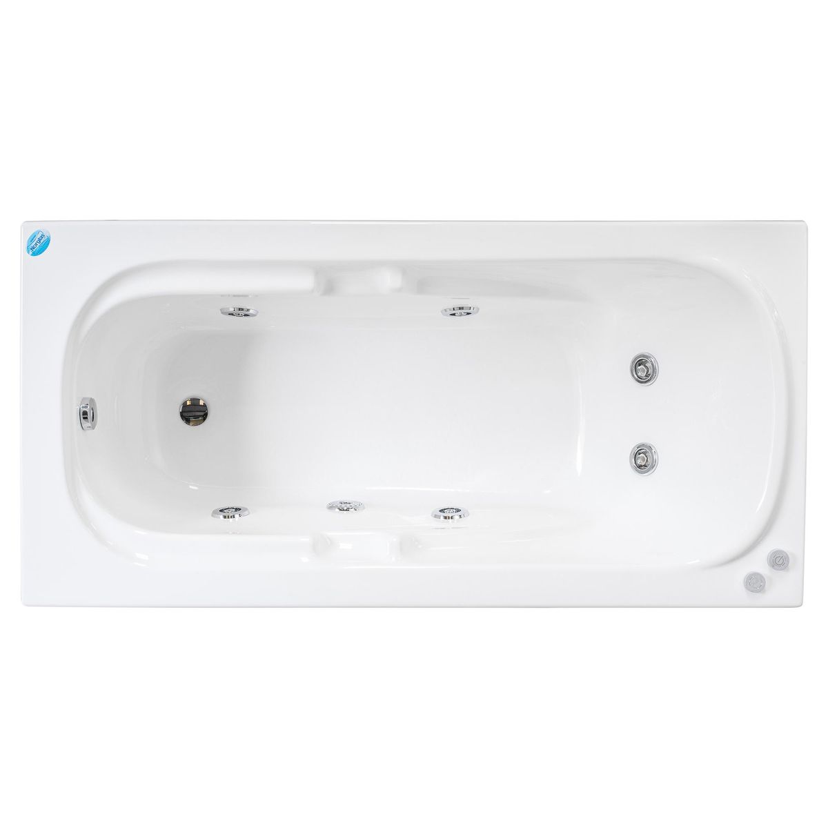 NORGLAS - Tina 172cm x 84cm  hidromasaje Mykonos 6 jets izquierda norglas