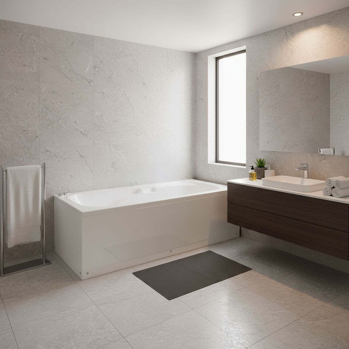 NORGLAS - Tina 172cm x 84cm  hidromasaje Mykonos 6 jets izquierda norglas