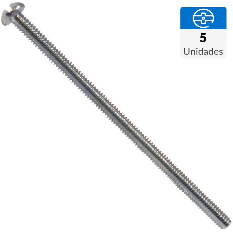 FIXSER - Perno Coche combinado 3/16" x 2" 5 unidades