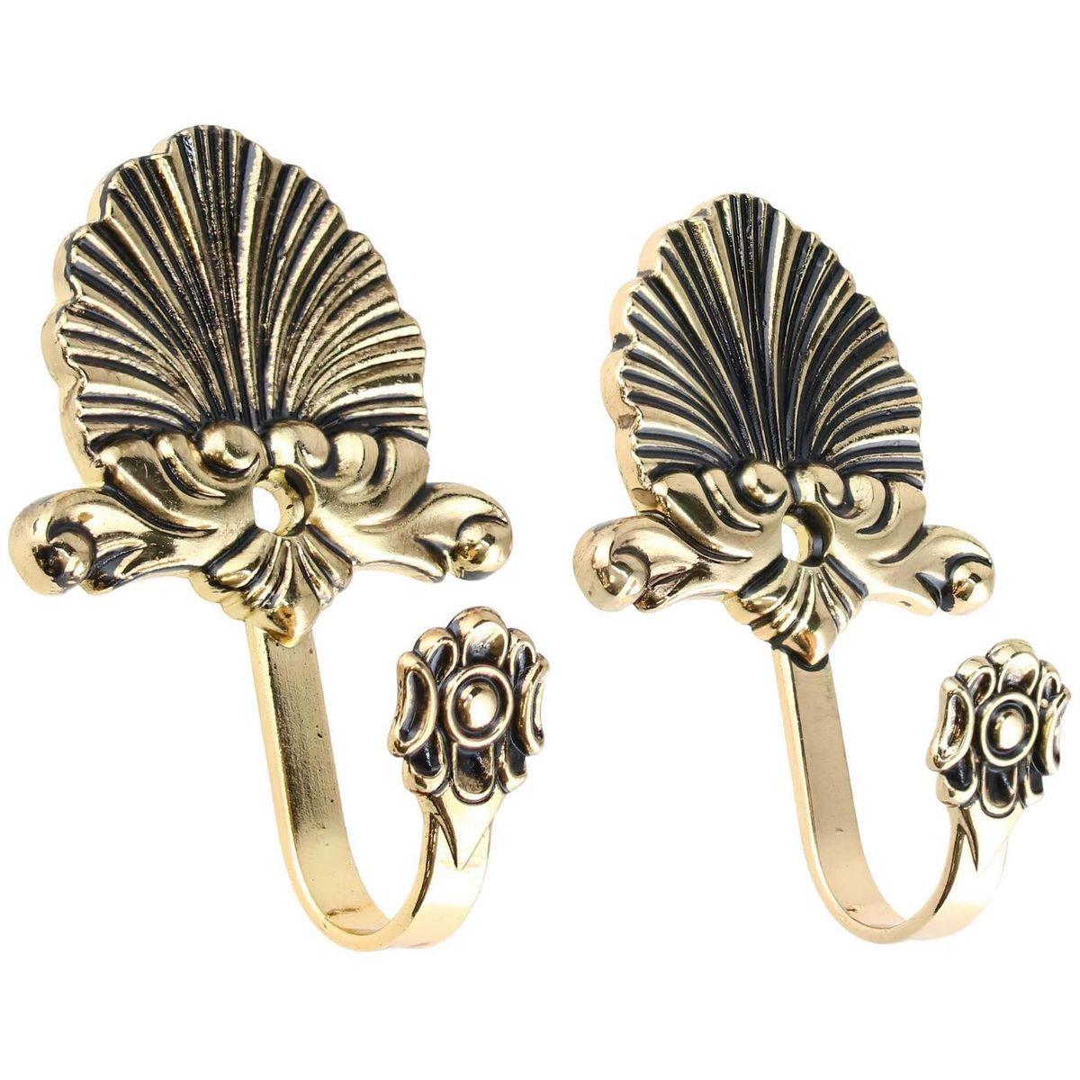 DECOROD - Set De Ganchos Para Barra De Cortina 2 Unidades Bronce