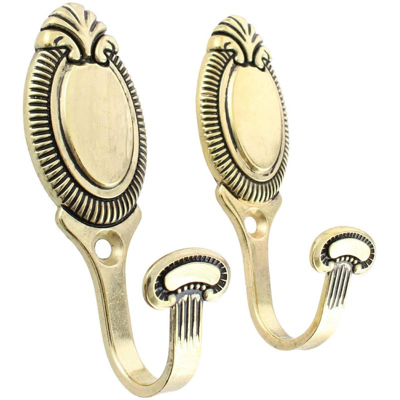 DECOROD - Set de ganchos para barra de cortina 2 unidades bronce
