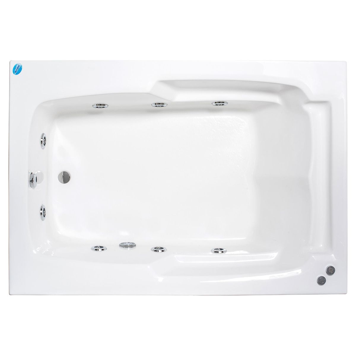 NORGLAS - Tina 177cm x 122cm  hidromasaje Lebka 8 jets izquierda norglas