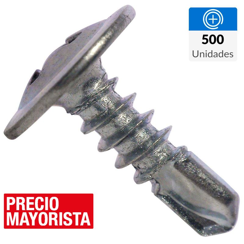 MAMUT - Tornillo Autoperforante Cabeza Phillips Metal 1/2 " 8 mm 500 Unidades