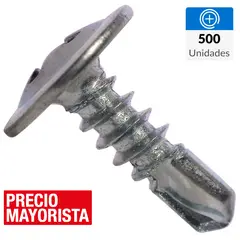 MAMUT - Tornillo Autoperforante Cabeza Phillips Metal 1/2 " 8 mm 500 Unidades