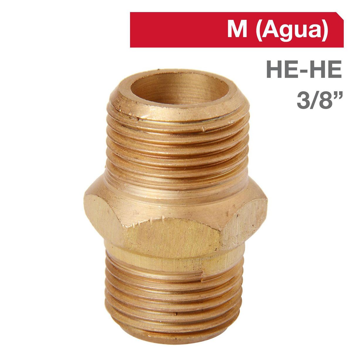 GRIFESA - Niple Bronce HE/HE 3/8" x 3/8" 1u