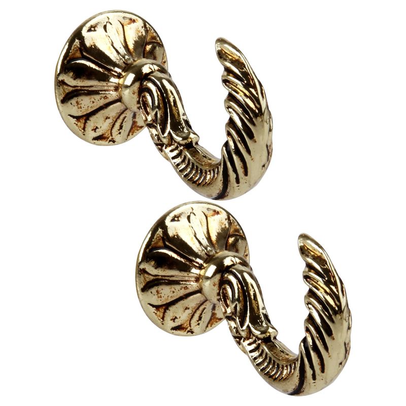 DECOROD - Set de ganchos para barra de cortina 2 unidades bronce
