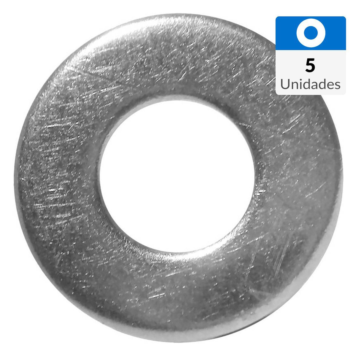 FIXSER - Golilla Plana calibrada 3/16" Zincada brillante 5 unidades