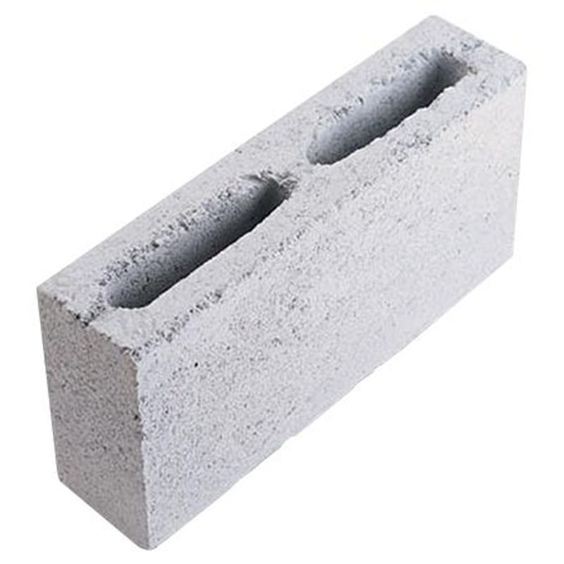  - 90x190x390 mm Bloque Cemento Económico Liso Gris