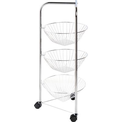 Imagen 2 del producto Organizador de frutas metal 3 canastos Cromado