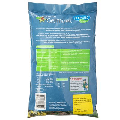 Imagen 2 del producto Fertilizante Germinal 1 kg bolsa