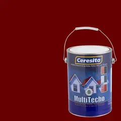 CERESITA - Pintura para techo a base de agua satinado 1 gl rojo colonial