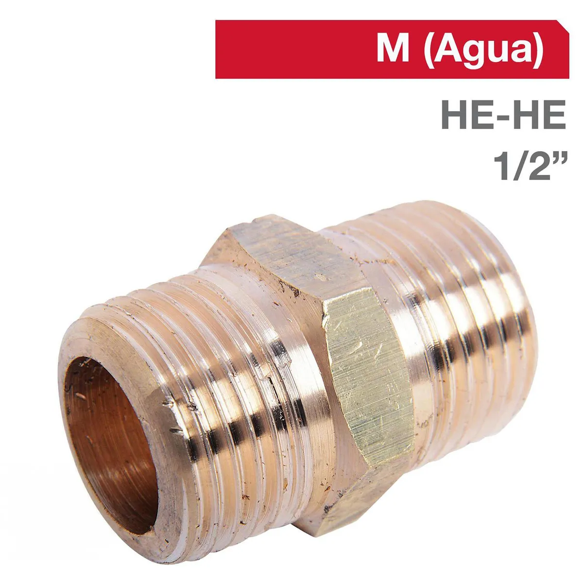 GRIFESA - Niple Bronce HE/HE 1/2" x 1/2" 1u