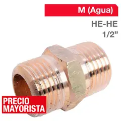 GRIFESA - Niple Bronce HE/HE 1/2" x 1/2" 1u