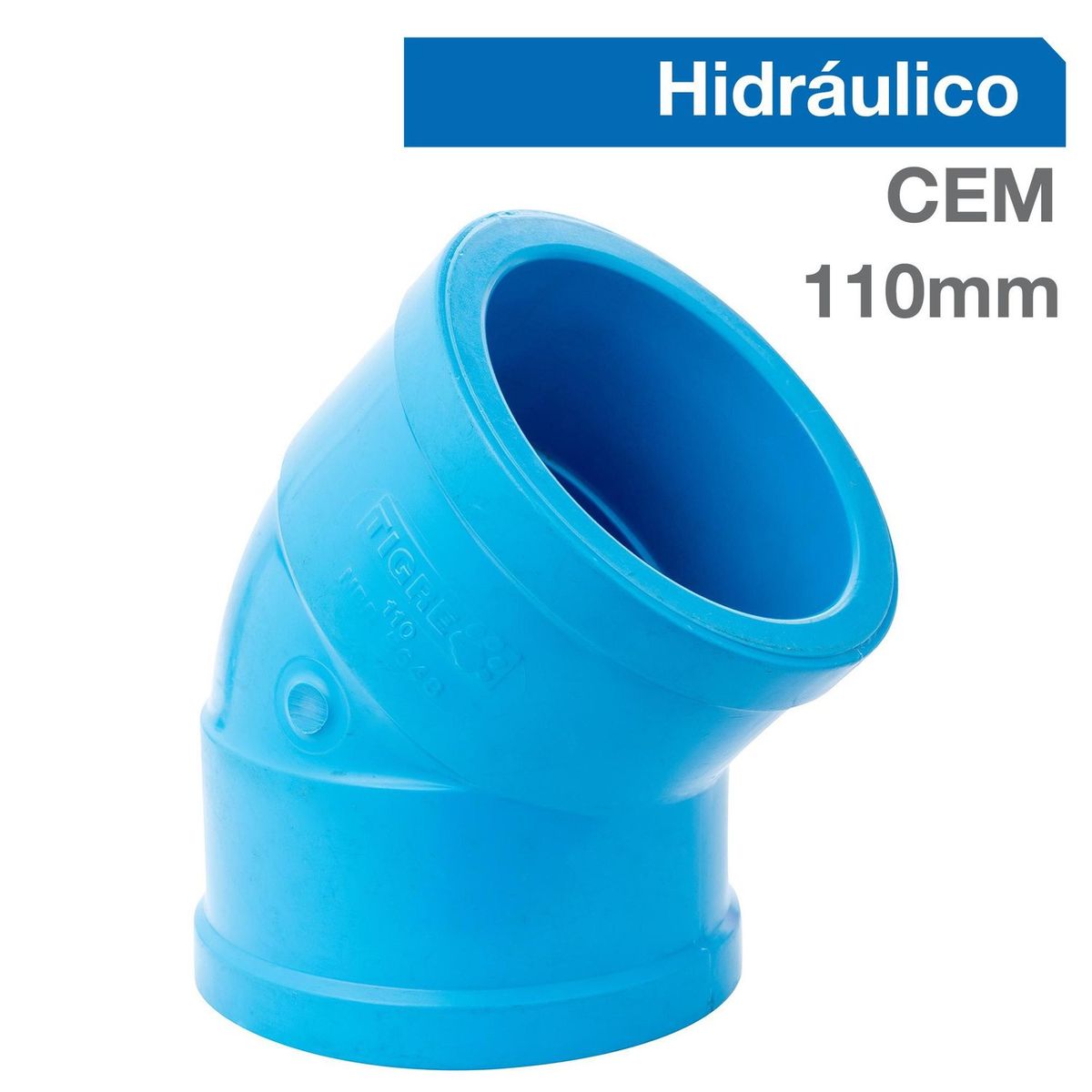 TIGRE - Codo 45o PVC-P Cementar 110mm  1u