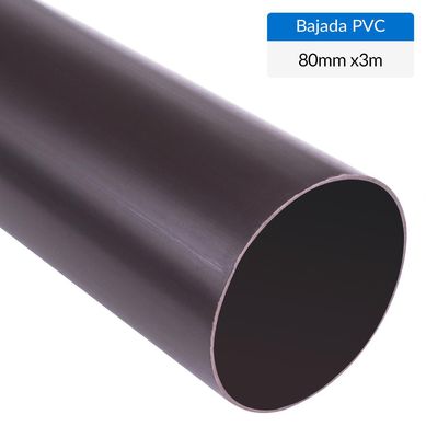 Tubo para bajada de PVC 3 m 80 mm