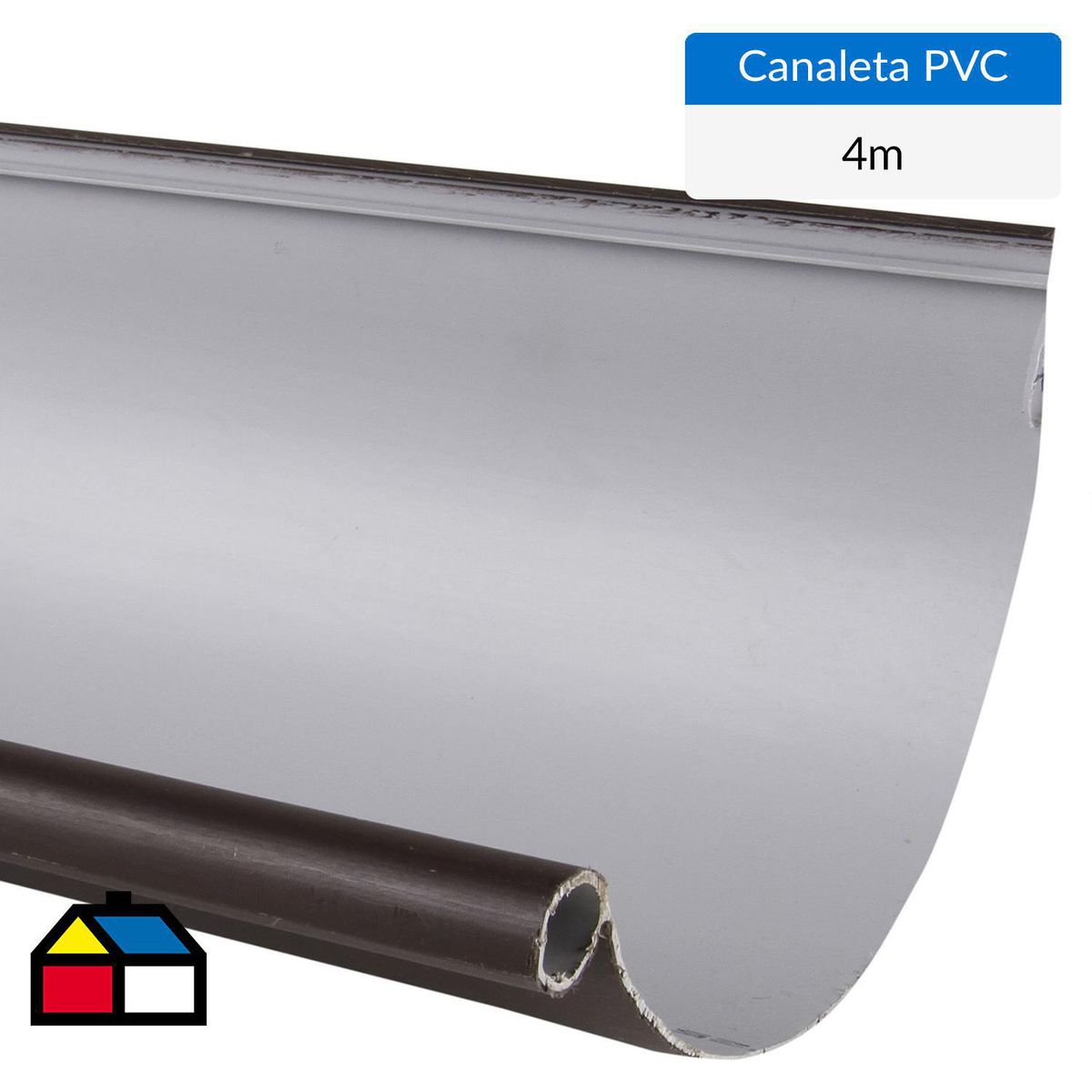 GENERICO - Canaleta Evacuación Aguas Lluvias Marrón 4 Metros