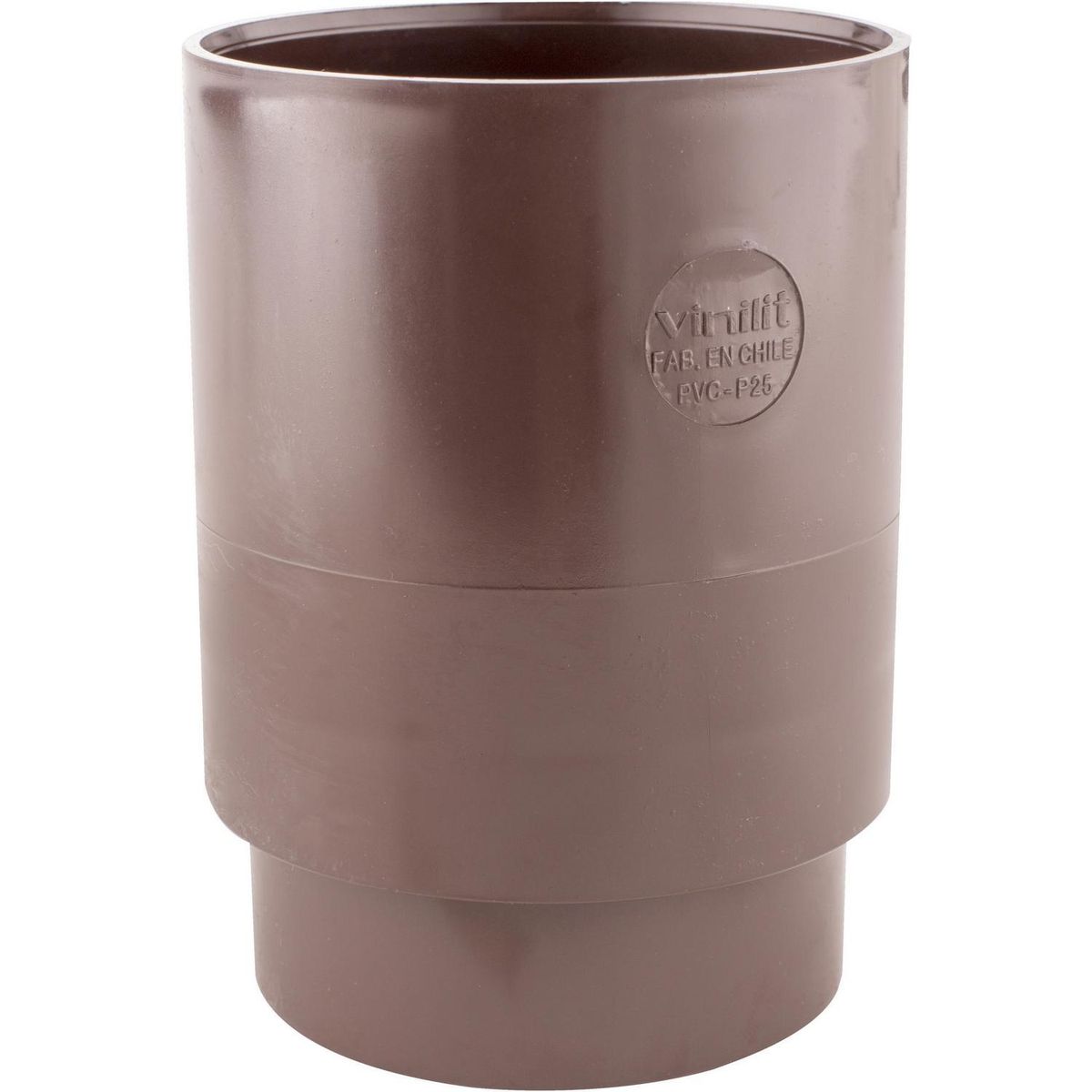 GENERICO - Copla para tubo bajada PVC marrón