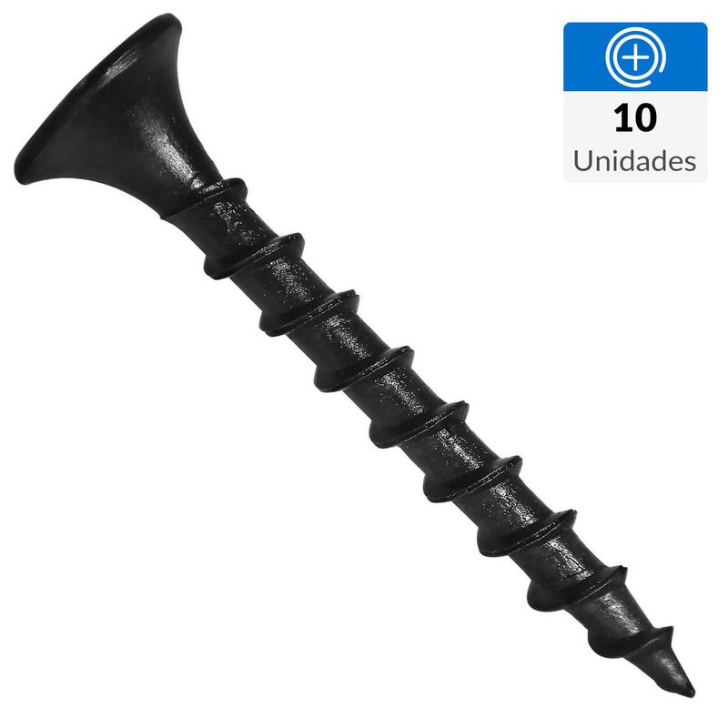 FIXSER - Tornillo Autoperforante Cabeza Phillips Yeso-Cartón 1 " 6 mm 10 Unidades