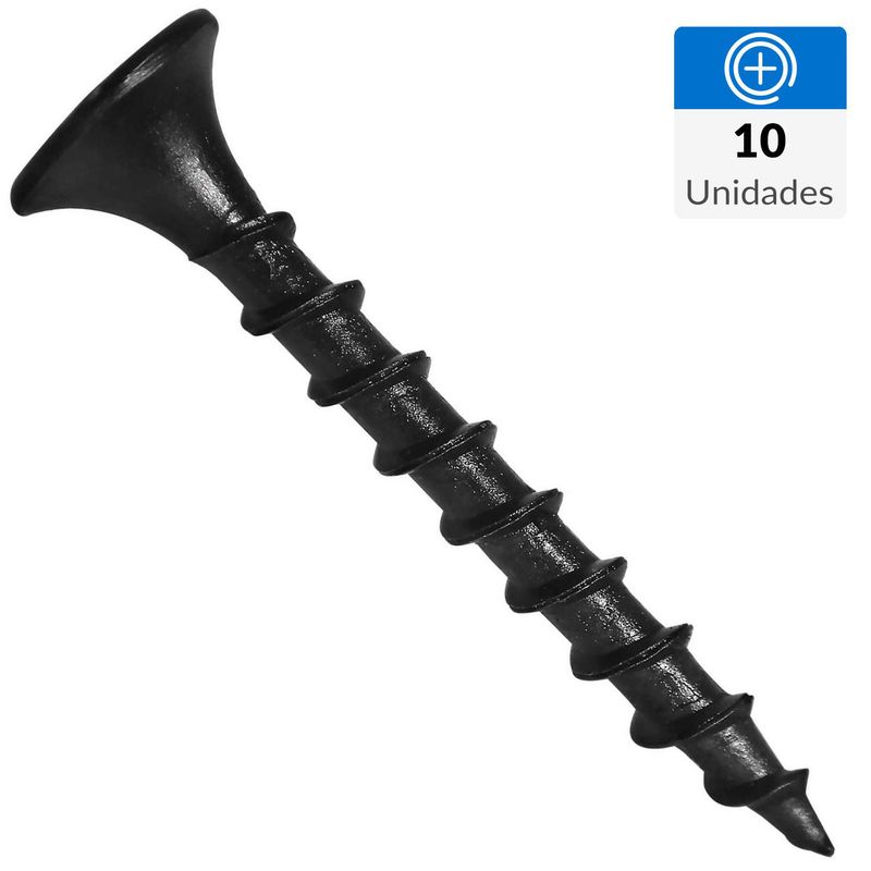 FIXSER - Tornillo Autoperforante Cabeza Phillips Yeso-Cartón 1-1/4 " 6 mm 10 Unidades