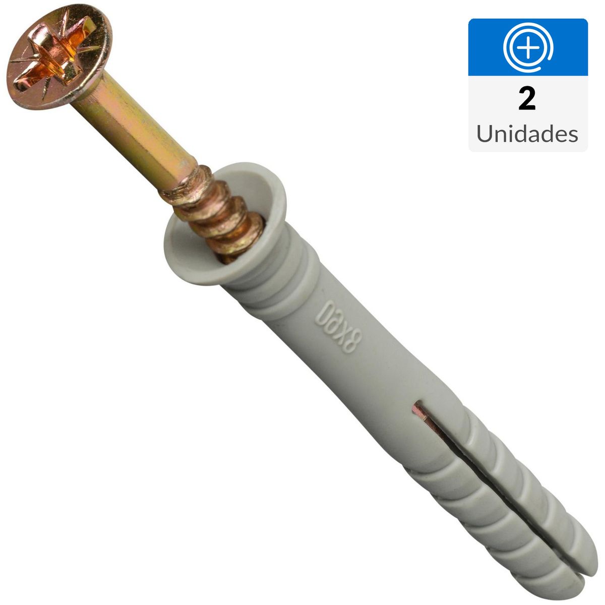 FIXSER - Tarugo clavo 6x38 mm 2 unidades