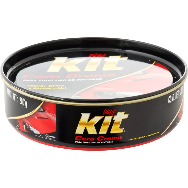 KIT Cera Crema para Pulir Autos 200 gr Brillo y Protección