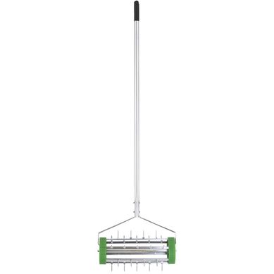 Rodillo aireador para tierra de metal verde