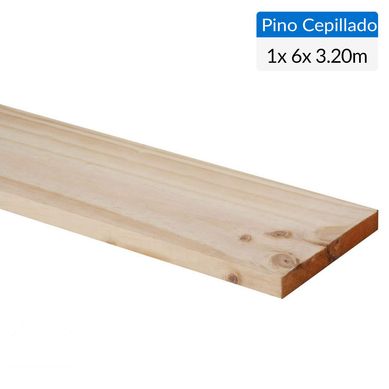 Pino Certificado Seco Cepillado 1x6 3,2 m 